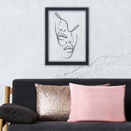 Wallity Cuadro Decorativo Enmarcado Multicolor 32 x 42 cm